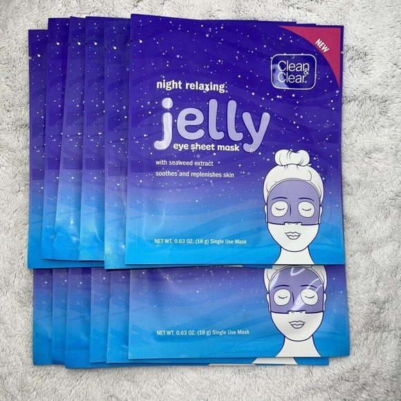CLEAN & CLEAR NIGHT RELAXING JELLY EYE SHEET MASK - Picture 1 of 3
